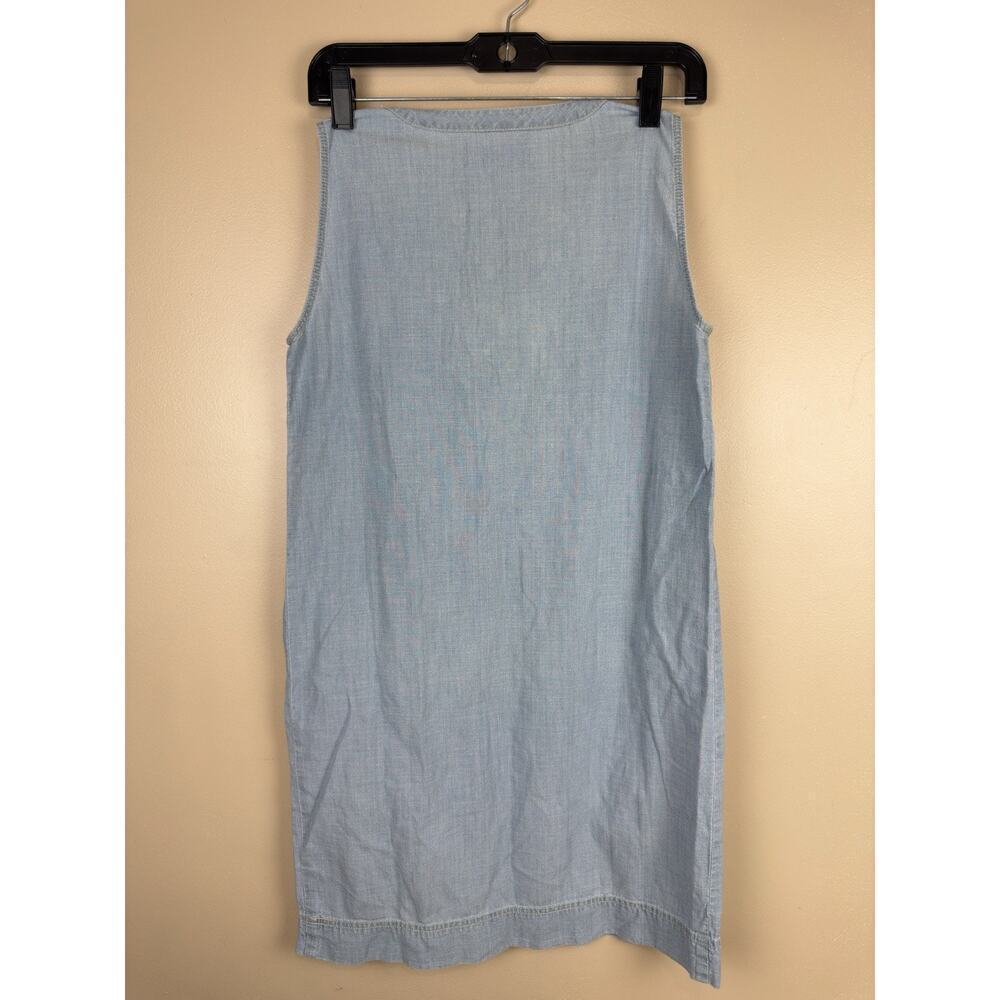 Madewell Women’s Chambray Lace-Up Shift Dress Blue XXS - Picture 4 of 9